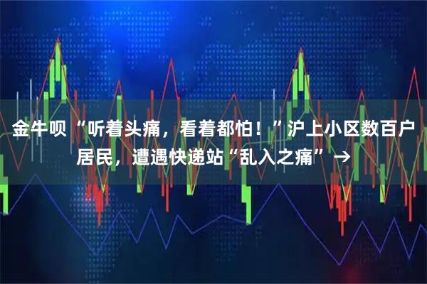 金牛呗 “听着头痛，看着都怕！”沪上小区数百户居民，遭遇快递站“乱入之痛” →