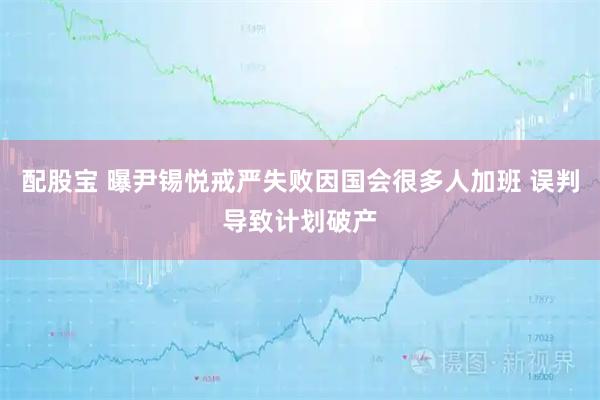 配股宝 曝尹锡悦戒严失败因国会很多人加班 误判导致计划破产